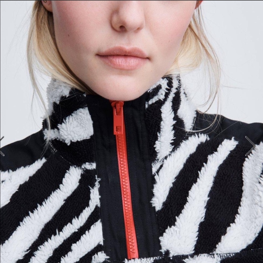 Rag & Bone Zebra Print Half Zip Pullover S - image 5